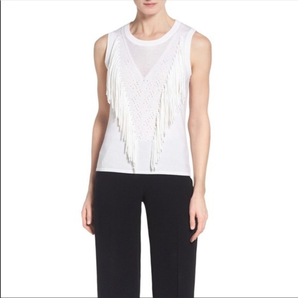 Elie Tahari Fringe Top